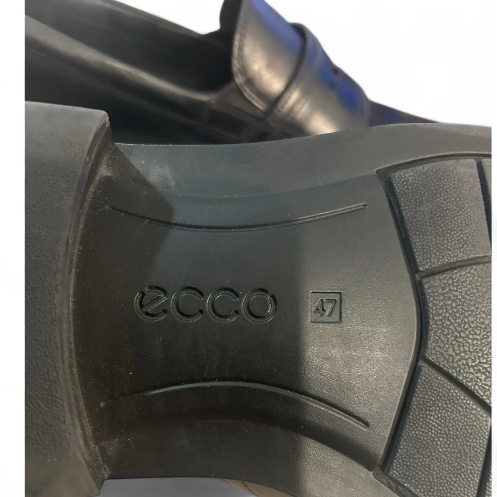 ECCO Men's Black Leather Penny‎ Loafer - Size 13-13.5
